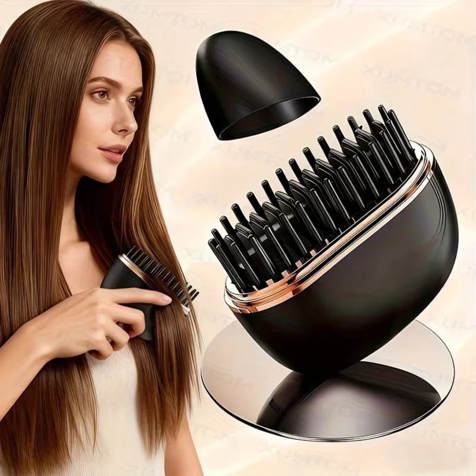 MINI CEPILLO ALISADOR ANTI-FRITZZ PÓRTATIL RECARGABLE